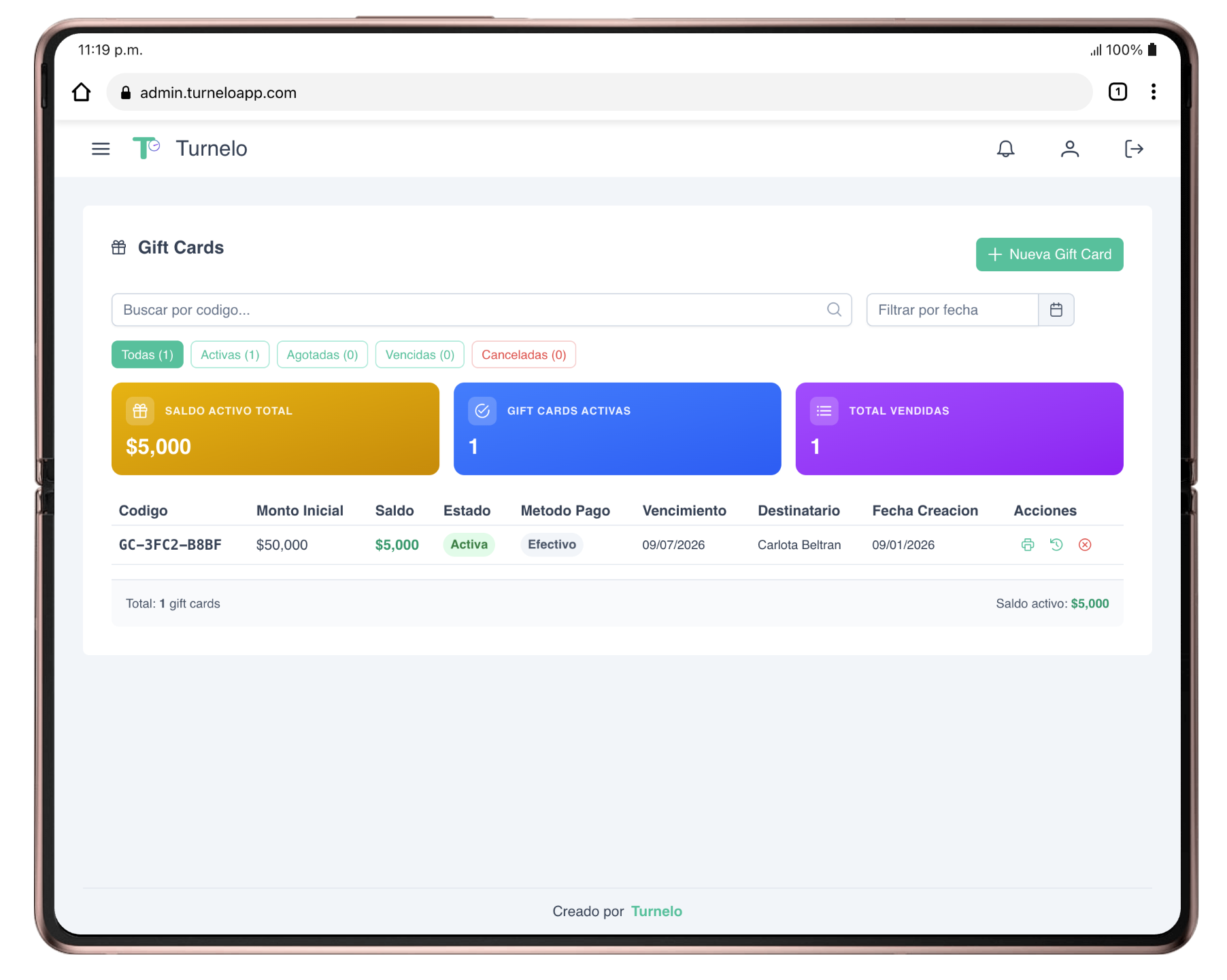 Gift Cards digitales